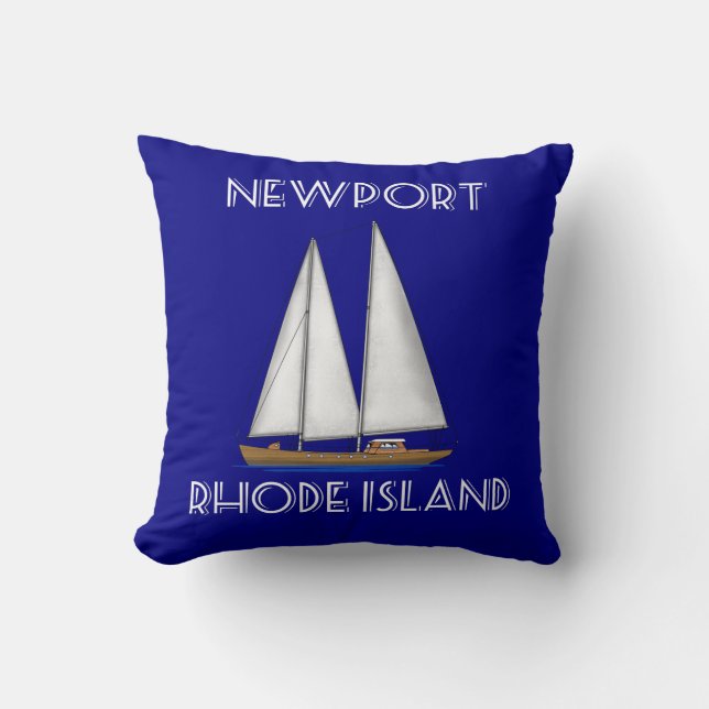 Coussin Voile de Newport Rhode Island (Recto)