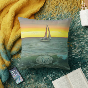 Coussin Voilier sur la baie de Banderas 0884