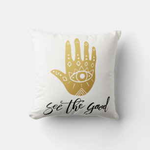 Coussin Voir le Bon Hamsa