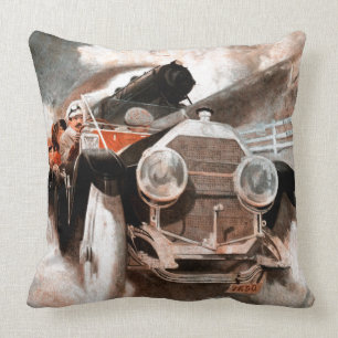 Coussin Voiture contre train par William Harnden Foster