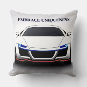 Coussin Voiture de sport vibrante avec néon lumineux