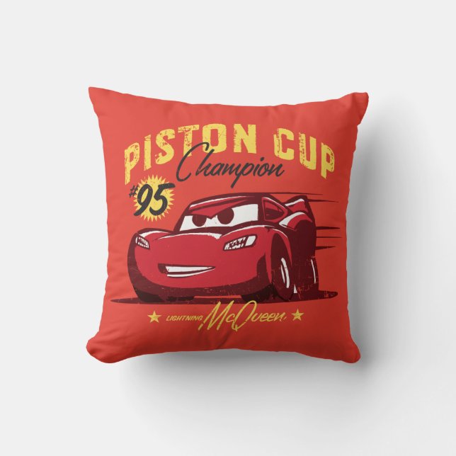 Coussin Voitures 3| McQueen éclair - Champion de la Coupe  (Recto)