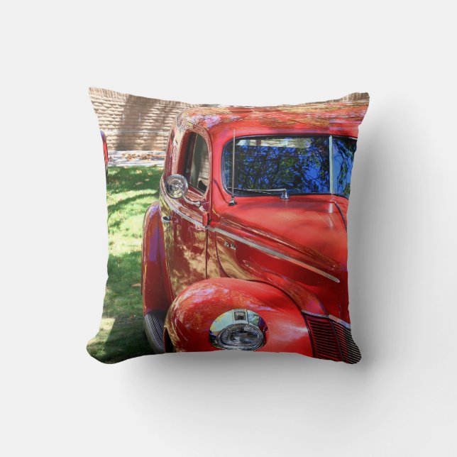 Coussin Voitures rouges classiques (Recto)