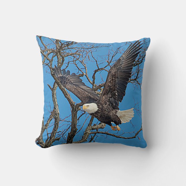 Coussin Vol d'aigle de Bald (Recto)