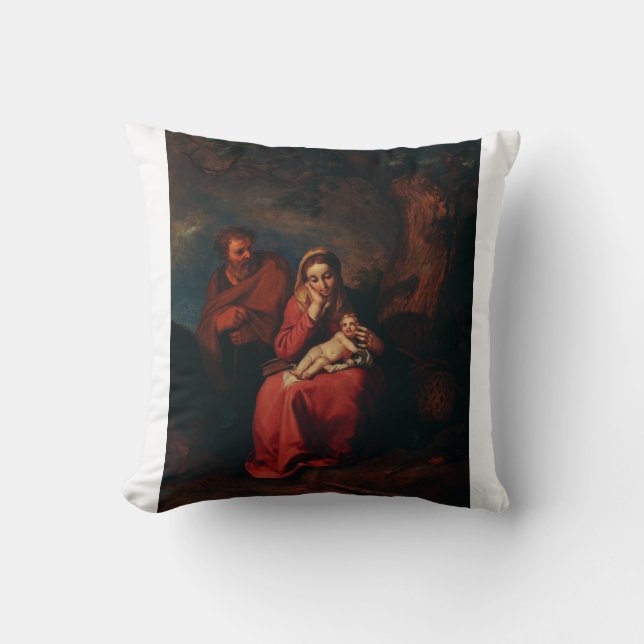 Coussin Vol en Egypte par Abraham Bloemaert (Recto)
