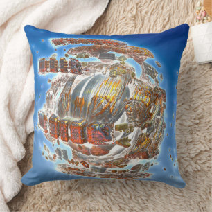 Coussin Volant de la désintégration du vaisseau spatial