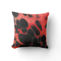 Coussin volcanique rouge et noir