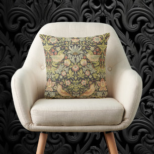 Coussin Voleurs de fraises par William Morris, Art vintage