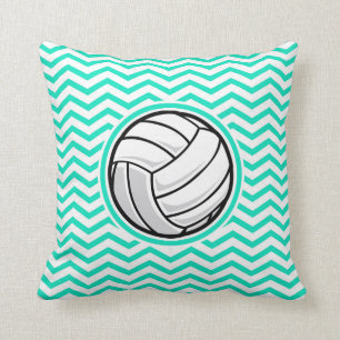 Coussin Volley-ball ; Aqua Green Chevron