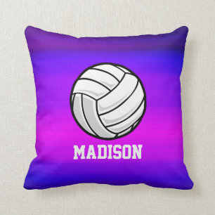 Coussin Volley-ball; Violet bleu vibrant et Magenta