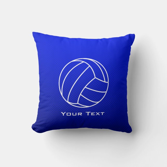 Coussin Volleyball bleu profond (Recto)