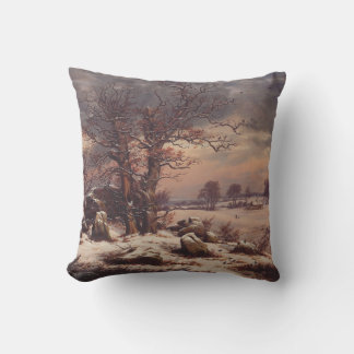 Coussin Vordingborg in Winter by J.C. Dahl Fine Art