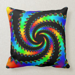 Coussin Vortex arc-en-ciel fractal