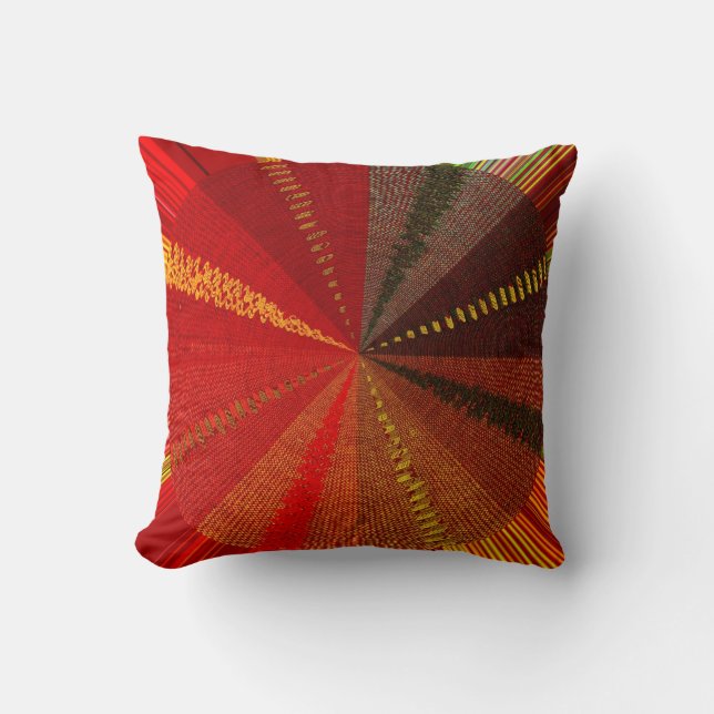 Coussin Vortex en spirale orange (Recto)