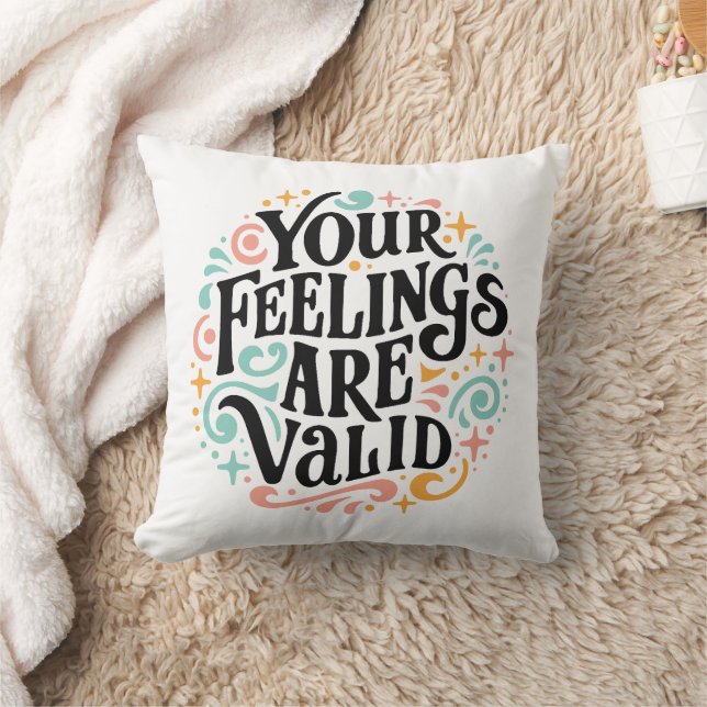 Coussin Vos sentiments sont valides (Couverture)