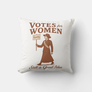 Coussin Votes pour les femmes, Suffragette Art Vintage