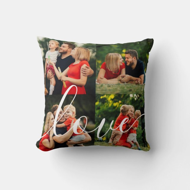 Coussin Votre collection de photos de famille préférée (Recto)