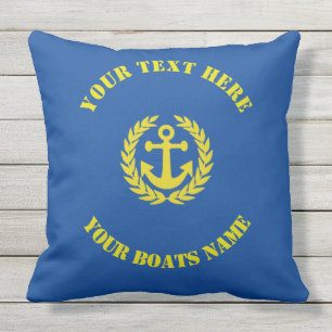Coussin Votre conception nommée d'ancre de bateaux