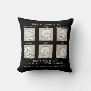 Coussin Votre instant NOW en noir
