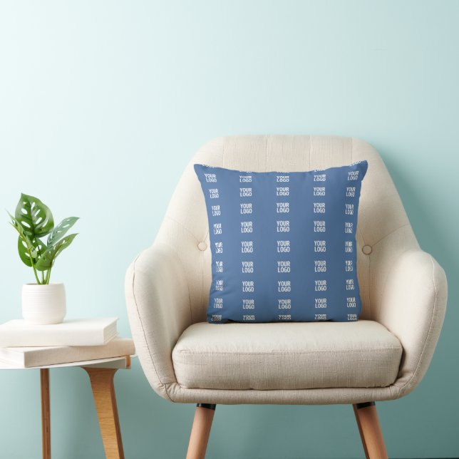 Coussin Votre logo ou image | Motif de bandes verticales (Chaise)