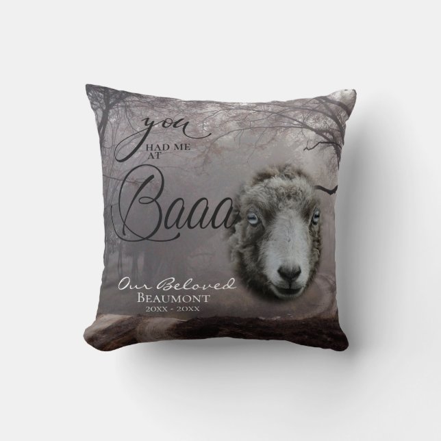 Coussin Votre photo de mouton Sympathie Vous m'avez eue à  (Recto)