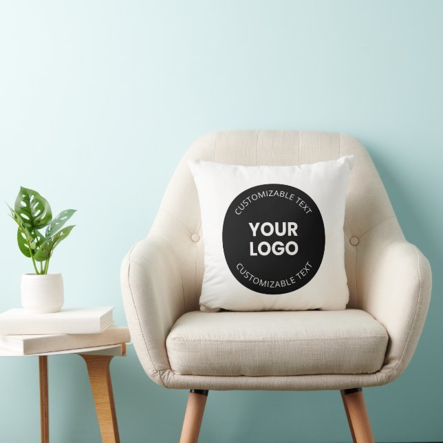 Coussin Votre propre logo d'entreprise téléchargé avec tex (Chaise)
