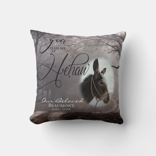 Coussin Votre Sympathie Photo Donkey Vous M'Avez Eu À HeHa (Recto)