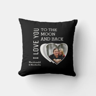 Coussin VOUS AIMER À LA LUNE ET DE RETOUR Personnalisé