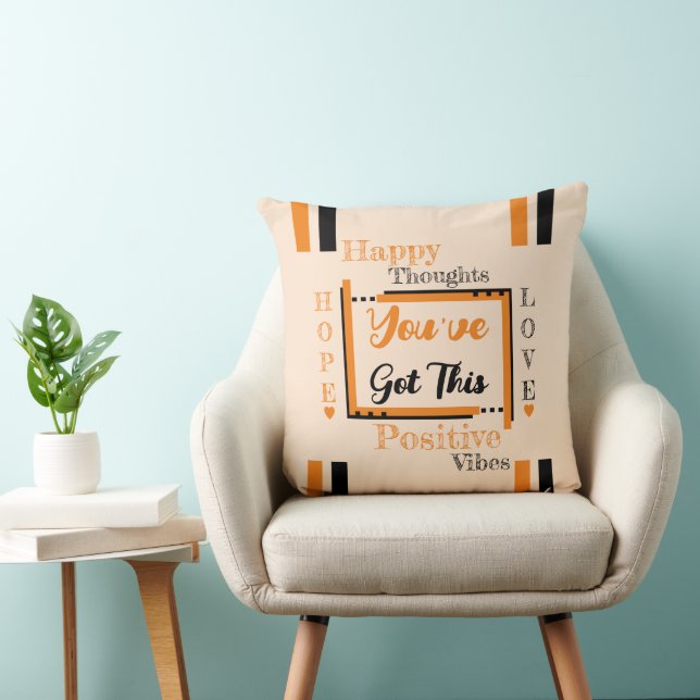 Coussin Vous avez cette motivation orange noir (Chaise)