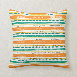 Coussin VOUS DITES qu'UN DIEU DIT - vous êtes aimés dessus