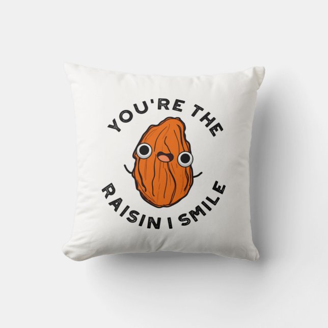 Coussin Vous êtes le jeu de nourriture Raisin I Smile Funn (Recto)