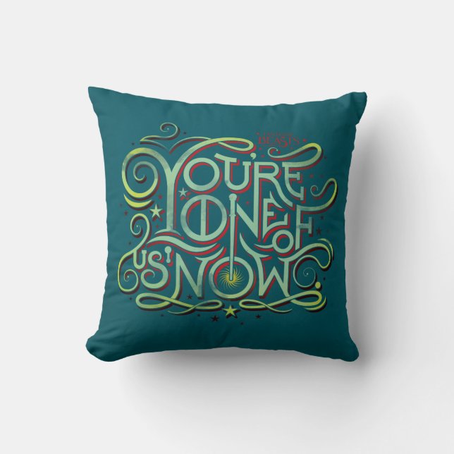 Coussin Vous êtes l'un de nous maintenant Green Graphic (Recto)