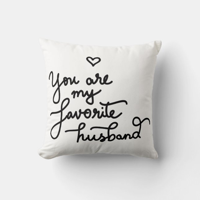 Coussin Vous êtes mon coeur mignon Valentine de mari (Recto)