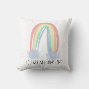 Coussin Vous êtes mon eau de soleil aquarelle arc-en-ciel