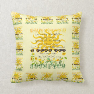 Coussin Vous êtes mon soleil