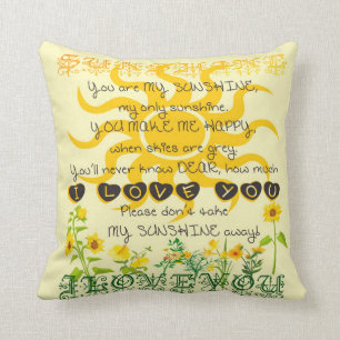 Coussin Vous êtes mon soleil