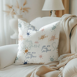 Coussin Vous êtes mon soleil dans les tons de la Terre rév