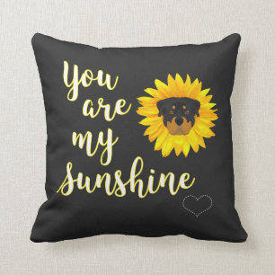 Coussin Vous êtes mon soleil, rottweiler