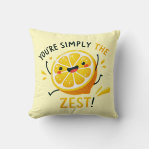 Coussin Vous êtes simplement le Zest" Citron design