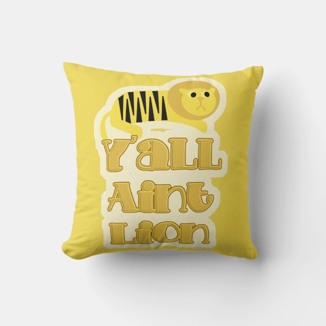 Coussin Vous N'Êtes Pas Lion Drôle Animal Moto Dessin (Recto)