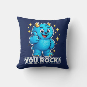 Coussin Vous Rock Blue Monster Navy Gold Superstar