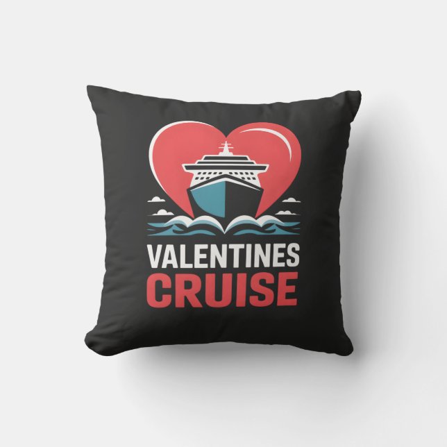 Coussin Voyage de la Saint-Valentin romantique (Recto)