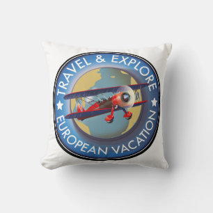 Coussin Voyage & Exploration Europe Vacances
