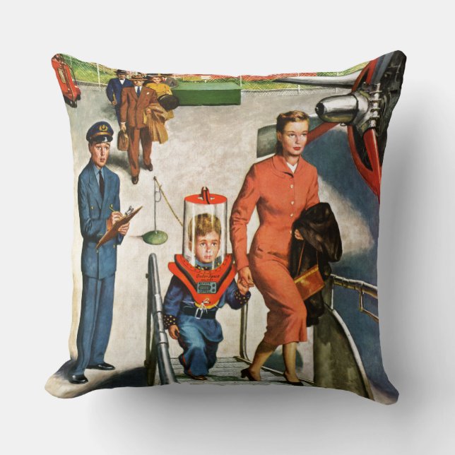 Coussin Voyageur de l'espace (Recto)