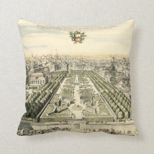 Coussin Vue aérienne du jardin formel par Eric Dahlbergh