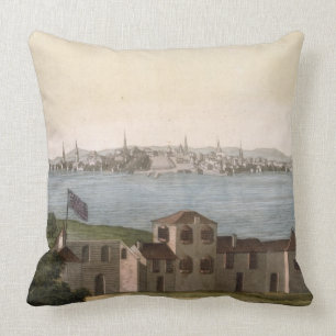 Coussin Vue de Boston, de 'Le Costume Ancien et Moderne