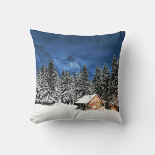 Coussin Vue de la montagne du Cabine du journal