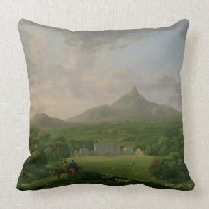 Coussin Vue de Powerscourt, comté Wicklow, c.1760-2 (huil