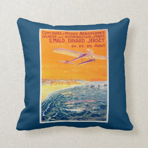 Coussin Vue des avions de flotteur en affiche d'air et de