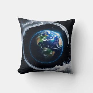Coussin Vue d'une belle terre de l'espace